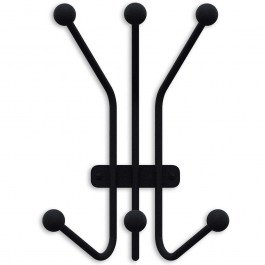 Wall Hanger 6 Seats Ant 494PYT1147 23x13x30cm Black Wallity BLACK