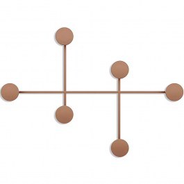 Wall Hanger 6 Seats Dama 494PYT1141 82x60x10cm Copper Wallity COPPER