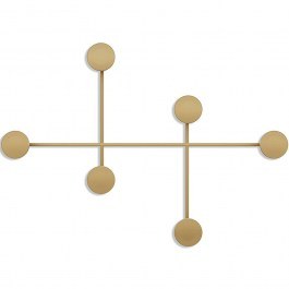 Wall Hanger 6 Seats Dama 494PYT1133  82x60x10cm Gold Wallity GOLD