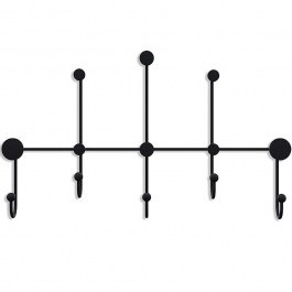 Wall Hanger 13 Seats Iyon 494PYT1128 80x45x10cm Black Wallity BLACK