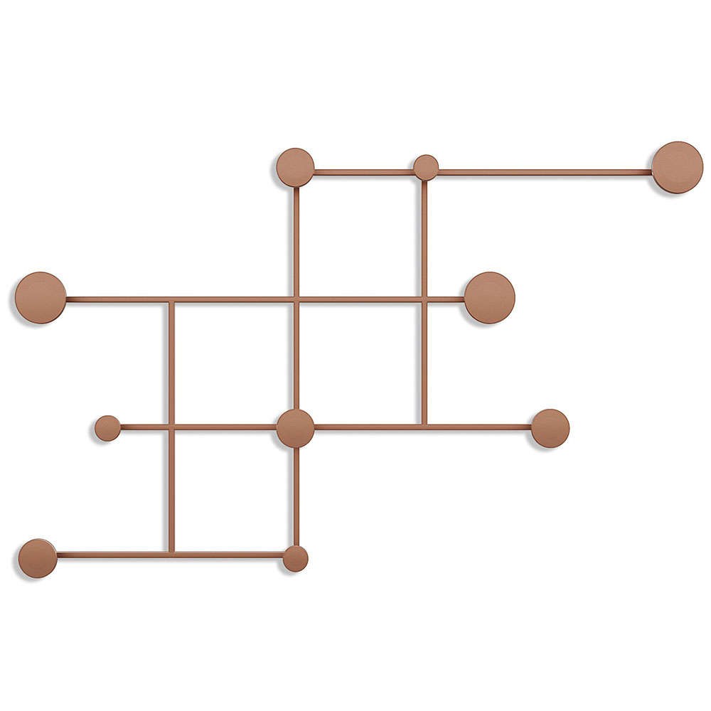 Κρεμάστρα Τοίχου 10 Θέσεων Fatara 494PYT1139 112x64x10cm Copper Wallity