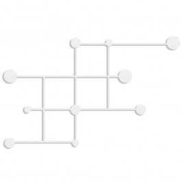 Wall Hanger 10 Seats Fatara 494PYT1135 112x64x10cm White Wallity WHITE