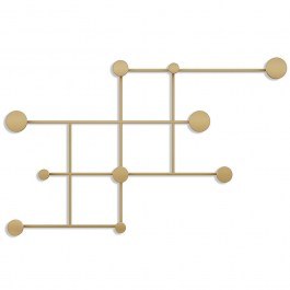 Wall Hanger 10 Seats Fatara 494PYT1131 112x64x10cm Gold Wallity GOLD