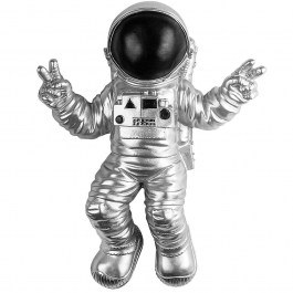 Διακοσμητικό Τοίχου Cosmonaut 891TNL3709 35x10x47cm Silver-Black Wallity SILVER-BLACK