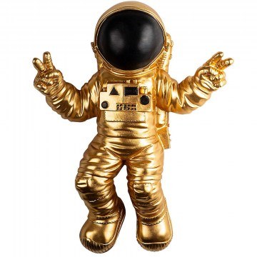 Διακοσμητικό Τοίχου Cosmonaut 891TNL3707 35x10x47cm Gold-Black Wallity