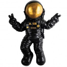 Διακοσμητικό Τοίχου Cosmonaut 891TNL3704 35x10x47cm Black-Gold Wallity BLACK-GOLD
