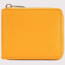Leather Wallet Carole 456ZYM1736 11x2x9cm Mustard Garbalia MUSTARD