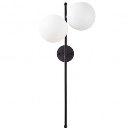 Φωτιστικό Τοίχου - Απλίκα Fazli 942FLG2149 32x27x72cm 2xE14 40W Black Opviq BLACK