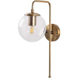 Φωτιστικό Τοίχου - Απλίκα Viran 942FLG1331 15x28x43cm E14 40W Clear-Gold Opviq CLEAR-GOLD
