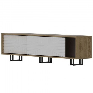 TV Furniture Askal 875ZNA3019 180x35x47,4cm Oak-White