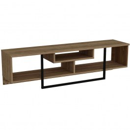 TV Furniture Asal 875ZNA3051 149,4x35,2x40,2cm Walnut-Black WALNUT-BLACK