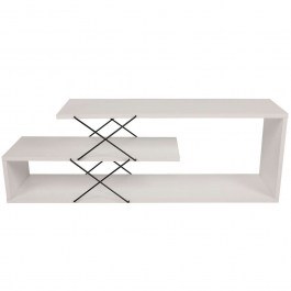 TV Furniture Zigzag 854KLN3062 120x30x40cm White WHITE
