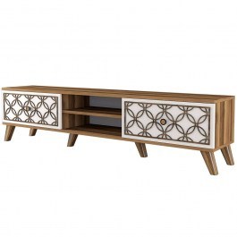 TV Furniture Class 845HCT3005 180x35x44cm Walnut-White WHITE