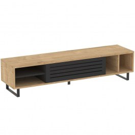 TV Furniture 835PUQ3024 160x40x35cm Oak-Anthracite ANTHRACITE-OAK