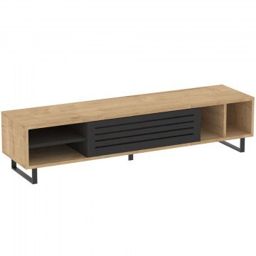 TV Furniture 835PUQ3024 160x40x35cm Oak-Anthracite