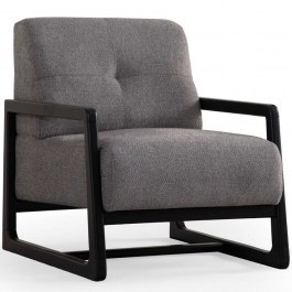 Armchair Athena Bergere 560ARE2370 67x80x77cm Light Grey-Black GREY-BLACK