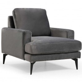 Πολυθρόνα Papira 560ARE1704 80x90x88cm Anthracite-Black ANTHRACITE-BLACK