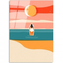 Πίνακας Γυάλινος 123BZM2407 45x65cm Multi Wallity