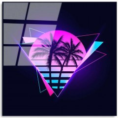 Tempered Glass Painting 123BZM2325 50x50cm Multi Wallity