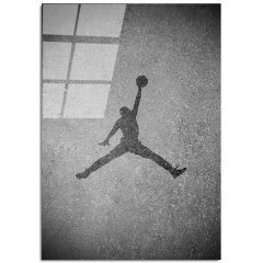 Tempered Glass Painting 123BZM2304 70x100cm Graphite-Coal Wallity