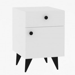 Bedside Table Pila 835PUQ2711 40x42x60cm White WHITE