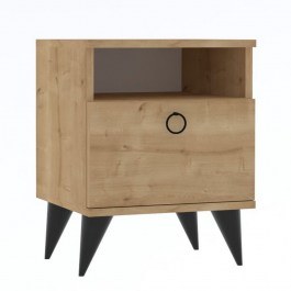 Bedside Table Barlo 835PUQ2703 40x40x50cm Sonoma-Latte SONOMA-LATTE