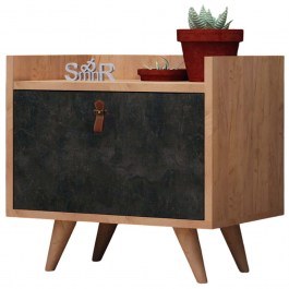 Κομοδίνο Paju 811MDD3416 50x40x55cm Oak-Dark Grey OAK-DARK GREY