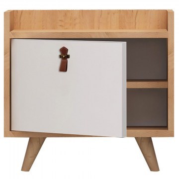 Bedside Table Dopo 811MDD3419 50x40x55cm Oak-White