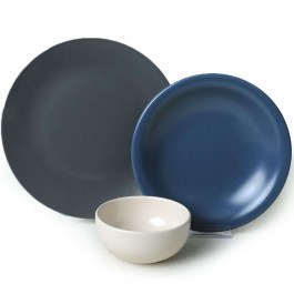 Σερβίτσιο Πιάτα Φαγητού (Σετ 18Τμχ) 275KRM1973 Multi-Blue Hermia MULTI-BLUE