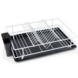 Πιατοθήκη 161WRC1102 47x31x11cm Black-White Hermia BLACK-WHITE