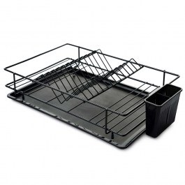 Πιατοθήκη 161WRC1118 47x31x11cm Black Hermia BLACK