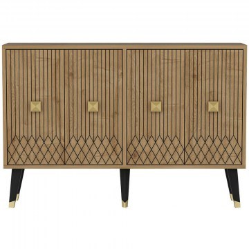 Buffet Carbin 327ODS1234 120x30x80cm Natural-Gold