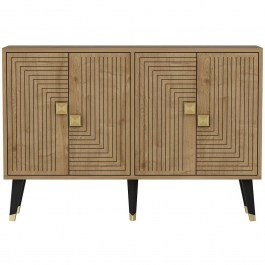 Μπουφές Ahart 327ODS1224 120x30x80cm Natural-Gold NATURAL