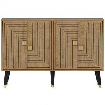 Μπουφές Ahart 327ODS1224 120x30x80cm Natural-Gold