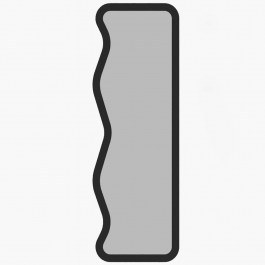 Wall Mirror Asel 116SAM1180 50x2,2x160cm Black Hanah Home BLACK