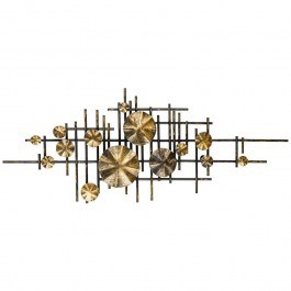 Διακοσμητικό Τοίχου Mihrimah 279ENZ2533 113x7x44cm Black-Gold Wallity BLACK-GOLD