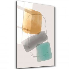 Πίνακας Γυάλινος 672BRS1348 46x72cm Multi Wallity