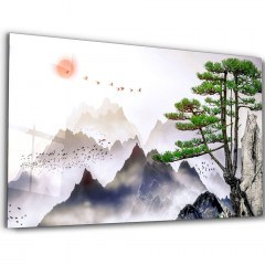 Tempered Glass Painting 672BRS1154 110x70cm Multi Wallity