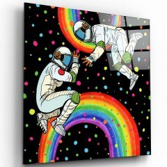 Tempered Glass Painting 642BTH1119 50x50cm Multi Wallity