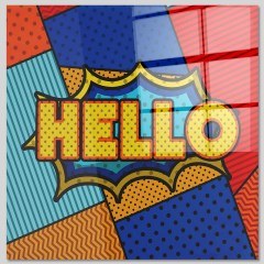 Tempered Glass Painting 403MGN3618 70x70cm Multi Wallity