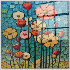 Tempered Glass Painting 403MGN3530 50x50cm Multi Wallity