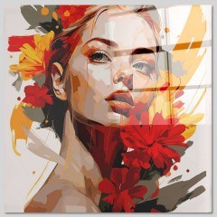 Tempered Glass Painting 403MGN3514 50x50cm Multi Wallity