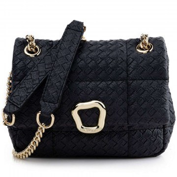 Τσάντα Ώμου - Χιαστί Bologna Textured 946VNC1115 20x8x17cm Black Vince Camuto