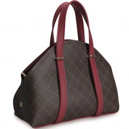 Τσάντα Ώμου/Χειρός Γυναικεία 671LKB1717 27x10x20cm Brown-Bordo Lucky Bees BORDO-BROWN