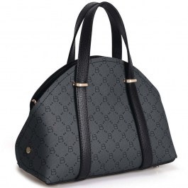 Τσάντα Ώμου/Χειρός Γυναικεία 671LKB1718 27x10x20cm Grey-Black Lucky Bees GREY-BLACK