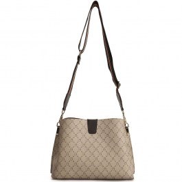 Τσάντα Ώμου - Χιαστί 671LKB1513 Cream-Brown Lucky Bees CREAM-BROWN
