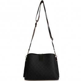 Τσάντα Ώμου - Χιαστί 671LKB1512 Black-Grey Lucky Bees BLACK-GREY