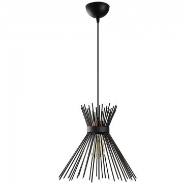 Pendant Lamp Kirpi 892OPV1410 34x131cm E27 40W Black Opviq
