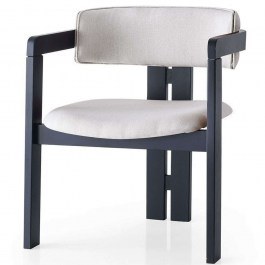 Πολυθρόνα 974NMB1770 58x49x76cm Cream-Black CREAM-BLACK