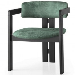 Armchair 974NMB1748 58x49x76cm Black-Green BLACK-GREEN